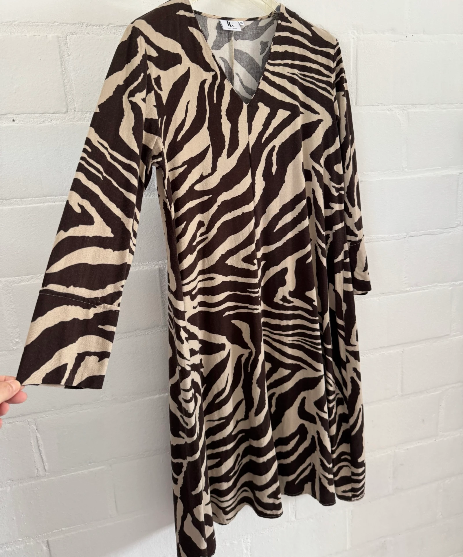 Linea Loressi zebraprint jurk maat 40 linnenmix – photo 4